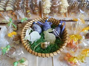 Ostern, Osterpräsente, Ostereier, Ostergeschenke - Schokolade im Schokoladengeschäft Chirel in Dresden