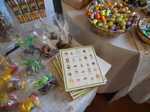 Ostern, Osterpräsente, Ostereier, Ostergeschenke - Schokolade im Schokoladengeschäft Chirel in Dresden
