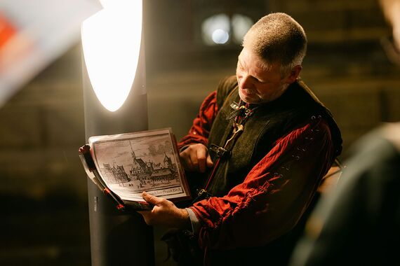 Stadtführer Mario Sempf - Stadtführung Altendresden mit Ritter Jonas Daniel © Emil-Verlag